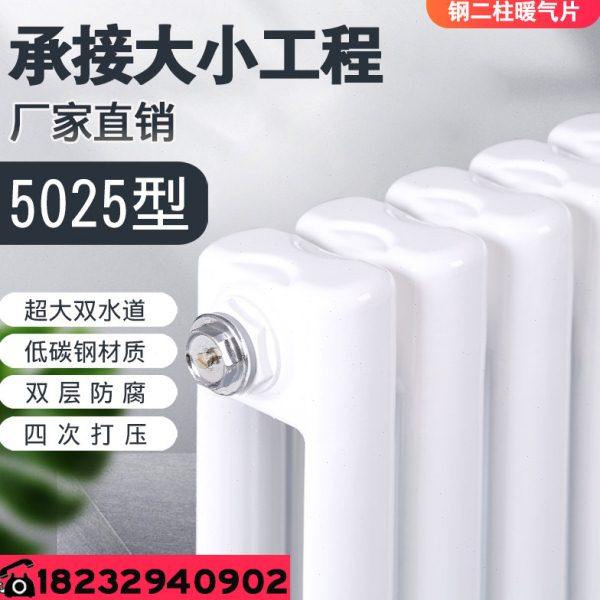 暖气片家用钢二柱钢制散热器壁挂式水暖低碳钢集中供暖立式水暖片