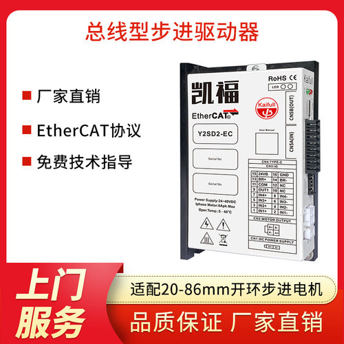 苏州凯福EtherCAT总线控制开环步进电机驱动器系列Y2SD2-EC型号