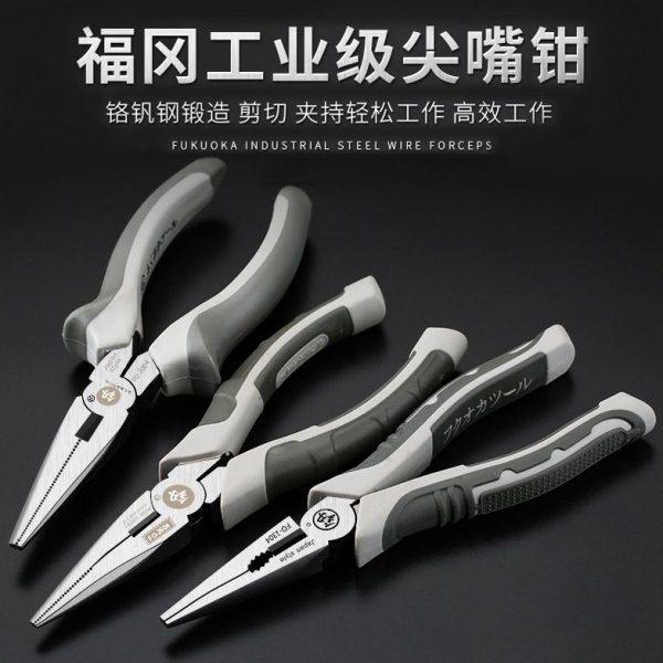 福冈尖嘴钳工业级多功能6寸8电工剥线专用钳子省力尖口钳工具大全,五金/工具,尖嘴钳,淘宝优惠券,粉丝福利购,淘宝优惠卷
