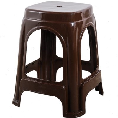 家用加厚塑料椅子高凳子46cm大人现代客厅防滑餐椅塑料凳熟胶