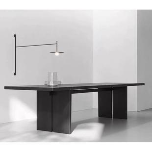 实木办公桌大型会议桌桌长桌极简业原木作台工风工洽谈长桌大SUL