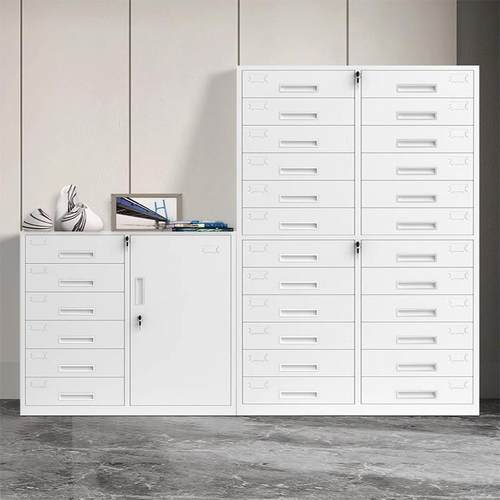 钢制活动柜三抽柜桌下储带锁收可柜纳矮柜gzcsy-hd移动床头物办公