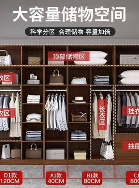 衣柜用卧室出房用经济小家PCY户轻简奢实木易组装现租代简约儿童