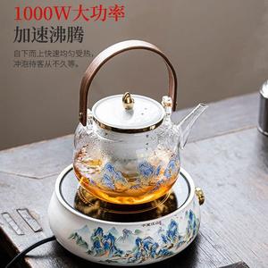 唐玻仙千里江新山2XHA025电陶款炉煮茶器璃煮茶壶家用陶瓷煮茶炉