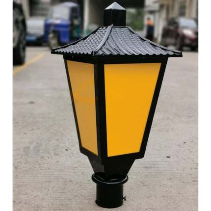 中式压铝庭院铸灯头户外防水公园道路照明灯观具庭院灯头LED景庭