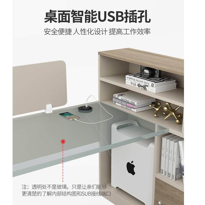 简约现代办公桌椅子合办公室桌员工组桌职员咨询客服财工务办公桌