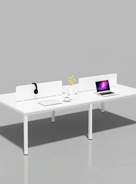 桌员公桌员工位白色办2/4职/6AJD人位组合电脑卡位办公室桌椅现货