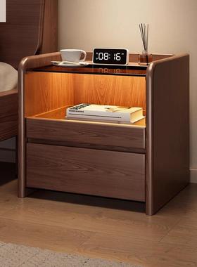 聚得有多功能无充阳电智能实木床头57020线柜多功约能无线充电现