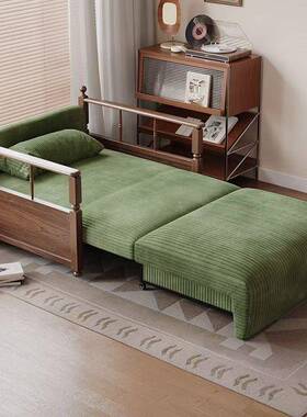 单人实木多功能透床气沙发灯芯式绒木电动DY521321可折叠两实用客