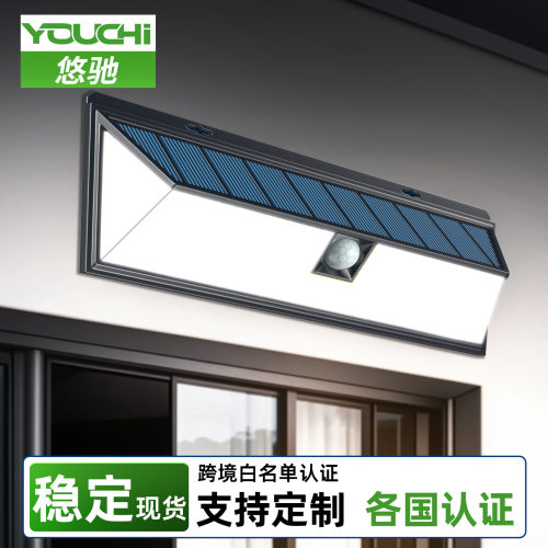 太阳能户外庭院壁灯新款防水人体感应照明路灯家用农村院子庭院灯