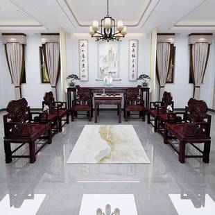 中堂六套条案桌供式 仿古金656花梨木实木堂前八仙桌农件村堂中屋