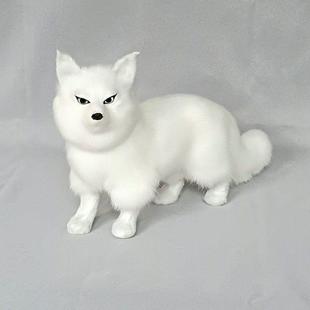 仿真动无品牌/物九尾模创店意家摆件白狐狸玩偶佛狐狸装型饰奉居