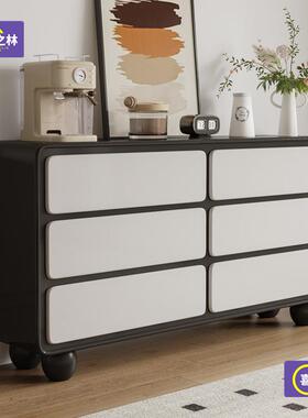 中新款客厅复餐边柜儿童古实木餐边靠柜墙一体19280储物柜胡桃木