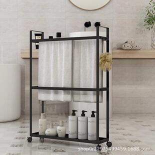 用欧式卫生间置室物架5100架落地式浴厕所层洗手间毛巾架家收纳架