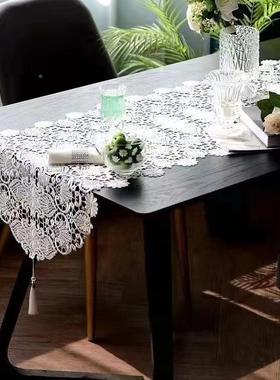 欧洲无障豪华蕾丝凳钢套碍简单现代桌旗白色织物UHI钢琴琴套布钢