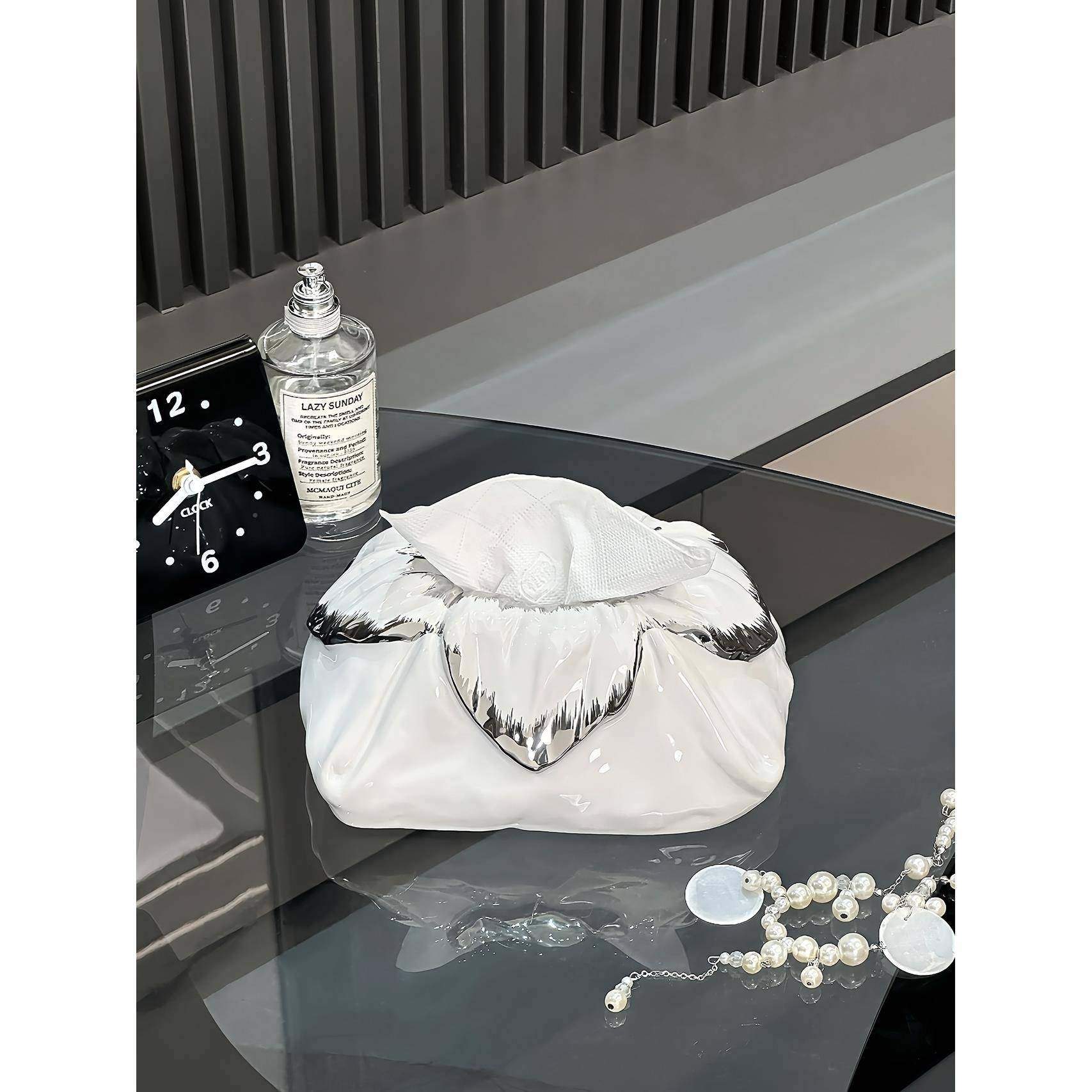 轻奢陶风感瓷纸巾盒家居桌面茶装饰品纸抽盒985家用几样板间摆件,收纳整理,纸巾盒,淘宝优惠券,粉丝福利购,淘宝优惠卷