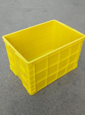 大号塑料周转箱方形工厚业塑料箱子蓝色7加55长箱可IVG带轮物料胶