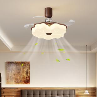 风馨复67古卧室灯扇中古风吊扇灯法式 房间吸顶风温扇灯静音风扇灯