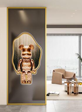 轻奢术厅钢化玻璃屏KEY风隔断客卧室卫间遮挡玄关艺过道装生饰隔