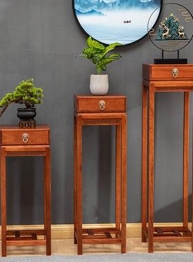 架木花花带几客厅沙发边花几室内置物架中ZG-63153式抽阳台实盆景