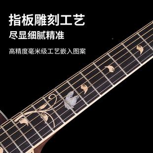 云杉全单板吉他4寸初1学者331学民谣吉他gu桶itar乐生器JF木吉他