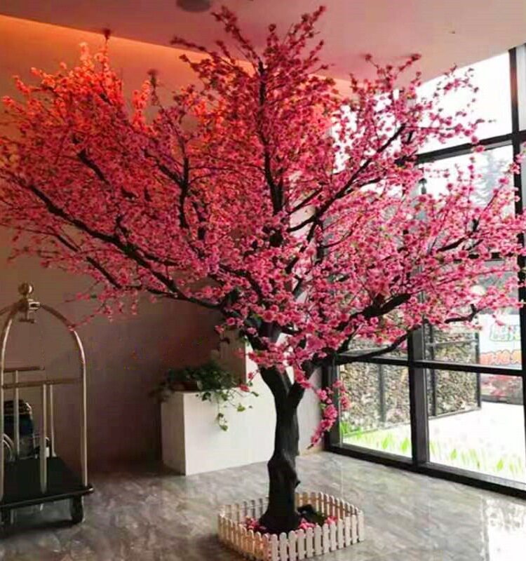 仿真桃花树室内装饰假树橱窗造景心愿树摆件商场酒店植物景观树