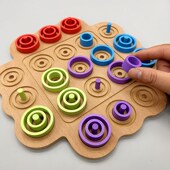 井字棋套圈棋儿童亲子互动益智玩具游戏双人对战人专注力桌游玩具