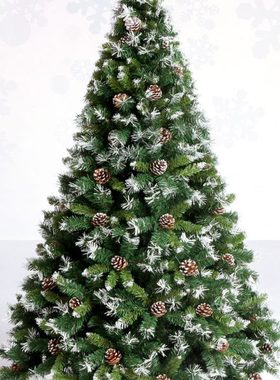 诺琪 1.5米雪花圣诞树 1.2米1.8米豪华加密落雪小型裸树家用摆件