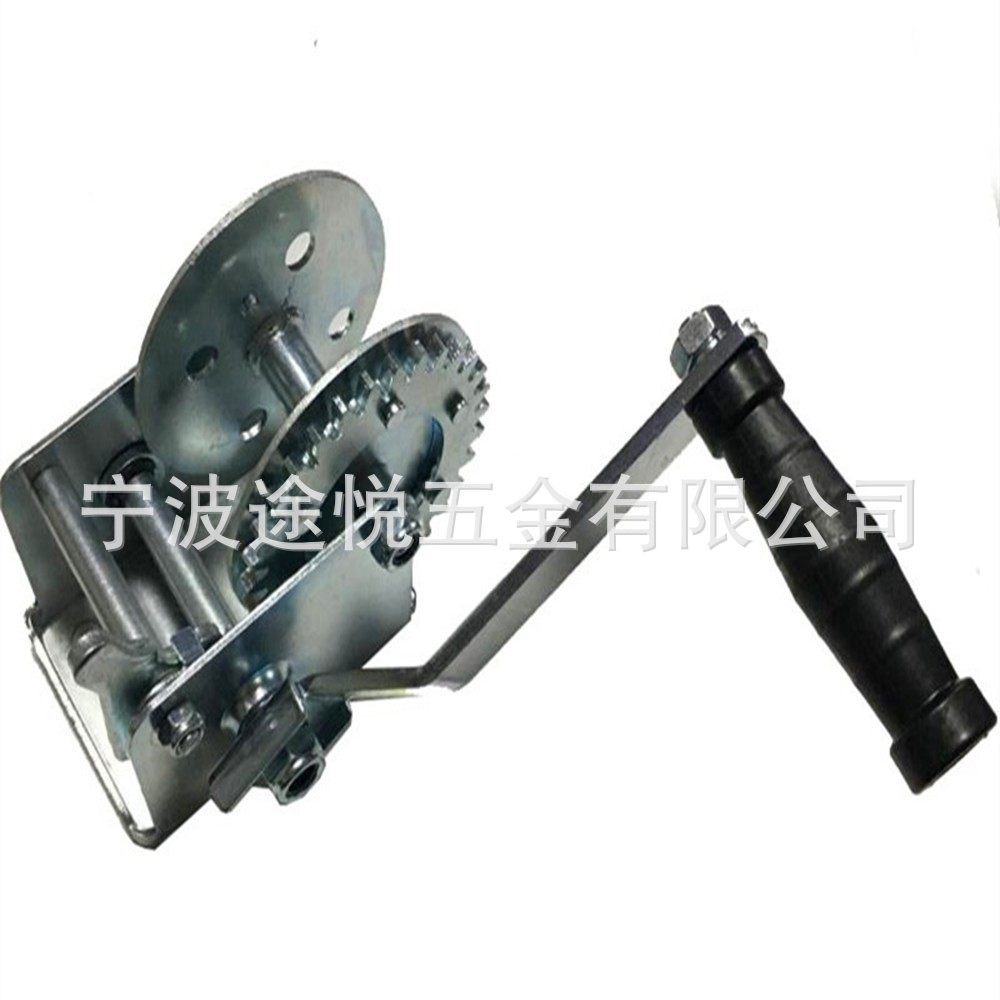 厂家供应600LBS拖车绞盘手摇绞车空架游艇手动绞盘空架