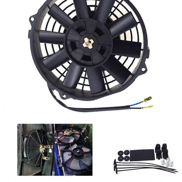 汽车改装通用超薄12V 80W 7英寸水箱电子扇空调散热专用直叶风扇,汽车零部件/养护/美容/维保,风扇,淘宝优惠券,粉丝福利购,淘宝优惠卷