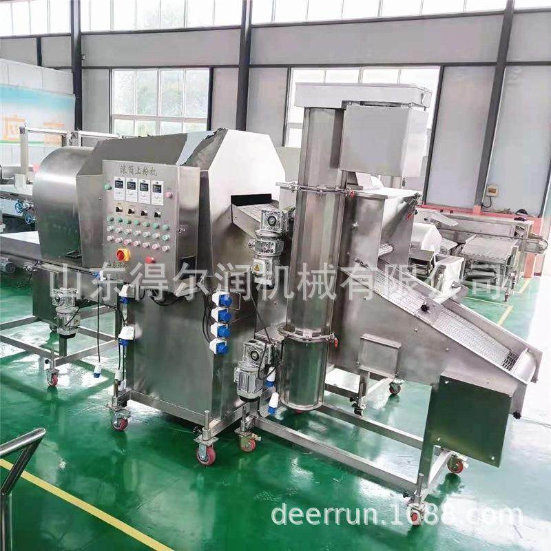 预制蔬菜裹粉机 油炸调理食品滚筒上粉机 运行平稳 适合多种产品,清洗/食品/商业设备,休闲食品加工设备,淘宝优惠券,粉丝福利购,淘宝优惠卷