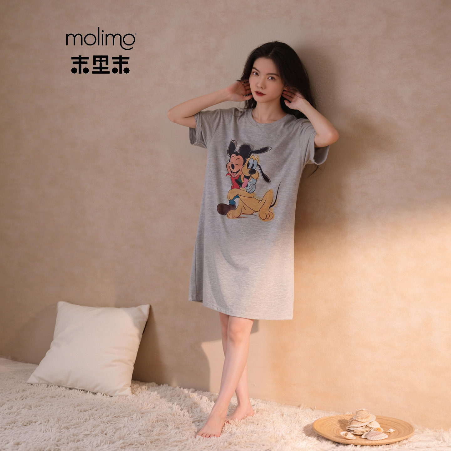末里末【米奇】睡衣女款爆款2026新款夏季卡通减龄睡裙宽松家居服
