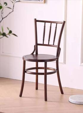 实木餐OXP椅藤编椅子子靠背椅法凳式桌椅餐美式复古索耐靠特椅高