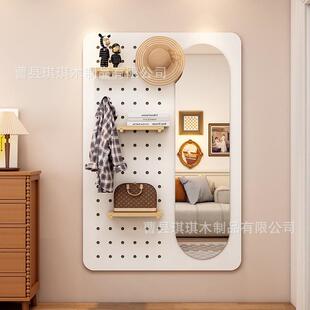 入镜户家用镜洞洞板子一体无品牌/全身穿衣卧室墙木壁装饰收纳架