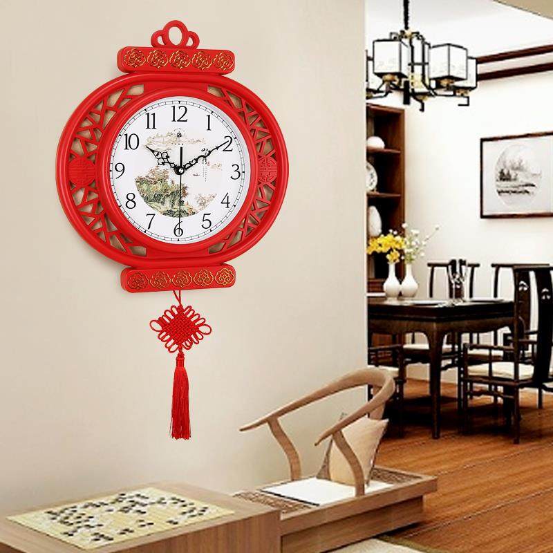 极星新中式艺尚挂钟大气客厅时时钟家用挂表F7588232简约壁挂北装