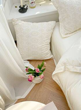 澳棉奢法式浪漫轻风提宫廷纯棉花刺绣被套床单IVG四件套