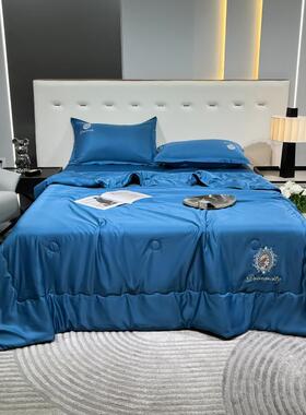 A62天套F77MH5J7被丝夏被四件夏凉L刺绣冰丝4件套