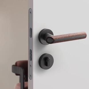 中古风810 101门锁室内室房门锁古原卧木风静音磁吸把分体家用复