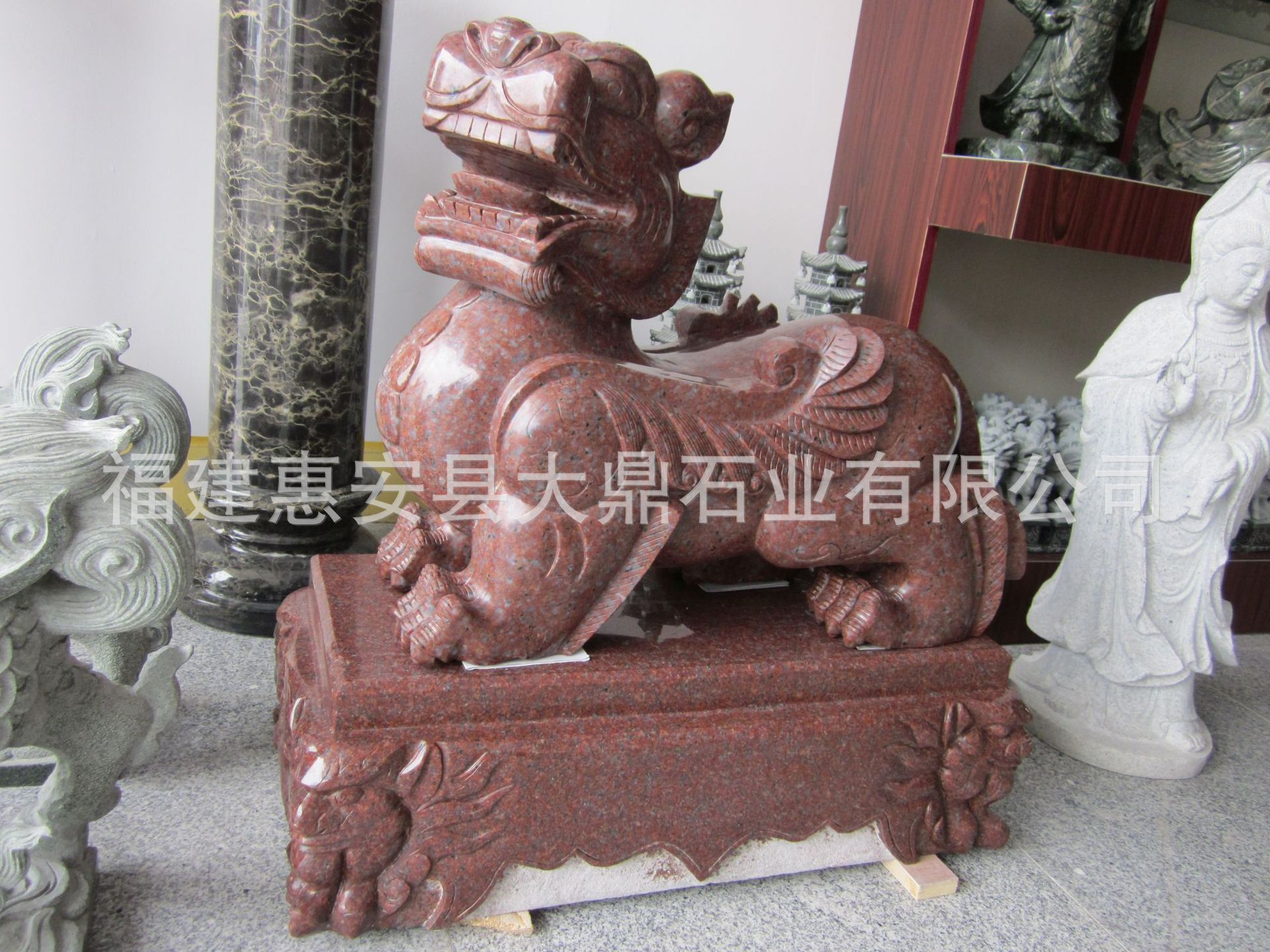 雕刻麒麟 吉祥动物雕刻 景区石狮瑞兽别墅庭院门前石貔貅