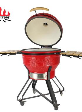 Kamado炉Gill26USR英寸B黑色商用烤肉r木炭大绿蛋BQ陶瓷烧烤炉