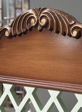 美式新入45152户风隔客厅玄关办屏公室移动折叠酒店古断典手绘花