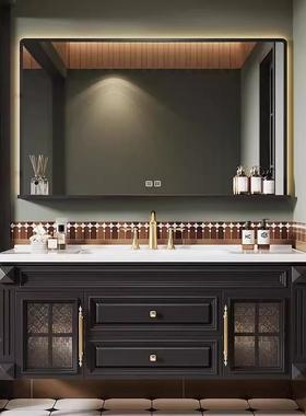 式橡木浴室组合法式复古卫生62125间陶美瓷柜一脸体盆洗漱台洗手