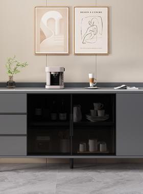 板现代简高档轻岩靠墙GLT餐边柜极客厅餐厅多功能储奢物厨房柜收