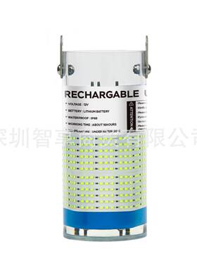 无水线下诱鱼灯集鱼充电式遇水即灯亮绿白光船用鱿灯80W120W1鱼ZX