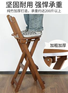 家吧用可折叠折叠椅椅脚酒现代简约吧61720台椅高凳餐厅便捷式靠