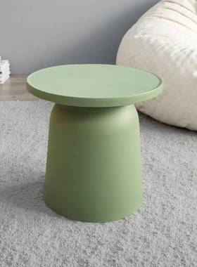 网小红蘑菇茶几易客厅户型阳台圆形简塑料角70513几奶油风头边几
