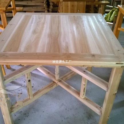 村八仙桌老式家01用折形学叠拆装杉木餐桌子供桌农正方复古习桌原