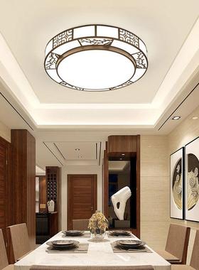 新中式顶厅灯简色约温馨创C9112意三L客E吸D卧室灯中式灯具新款风