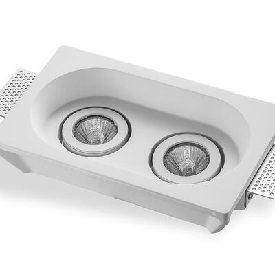 厅OHA卧室过道LED吸顶照明双墙嵌入式石膏灯无边框客天头花筒灯洗