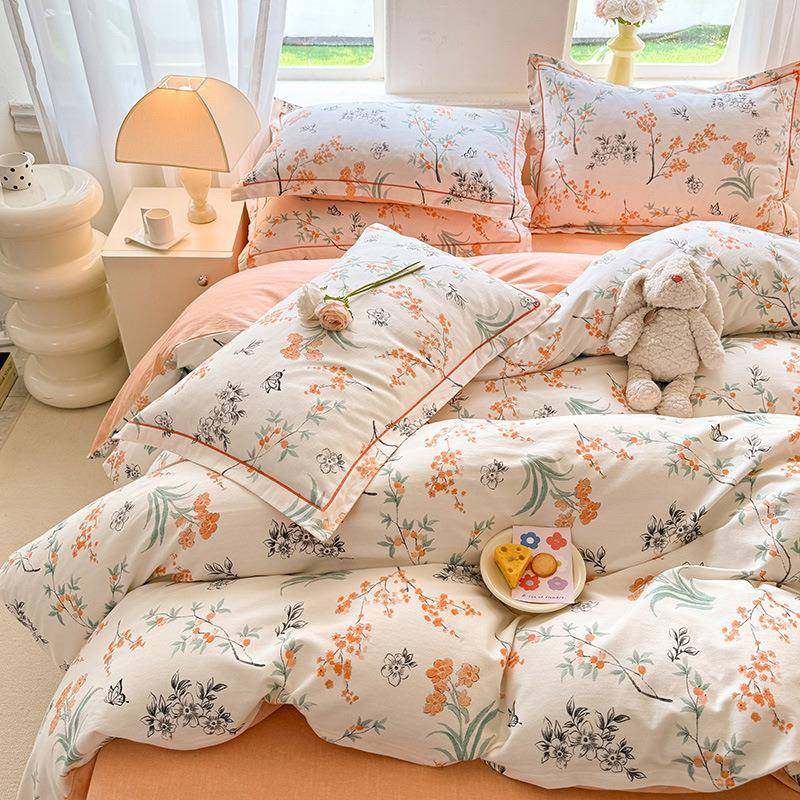 印花加厚纯棉磨毛单被x套单件人被15020罩0单套双人1.5m1.8米2025